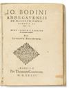 BODIN, JEAN. De magorum daemonomania libri IV.  1581